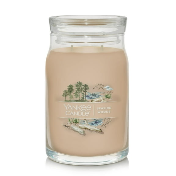 Yankee Candle Signature Large 2-Wick Candle, Seaside Woods, 20 oz