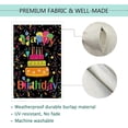 thumbnail image 2 of Happy Birthday House Flag Big Colorful Cake Candles Balloon Yard Flag Burlap Vertical Double-Sided Party Outdoor Home House Decoration 12.5 x 18 Inch(Large), 2 of 2