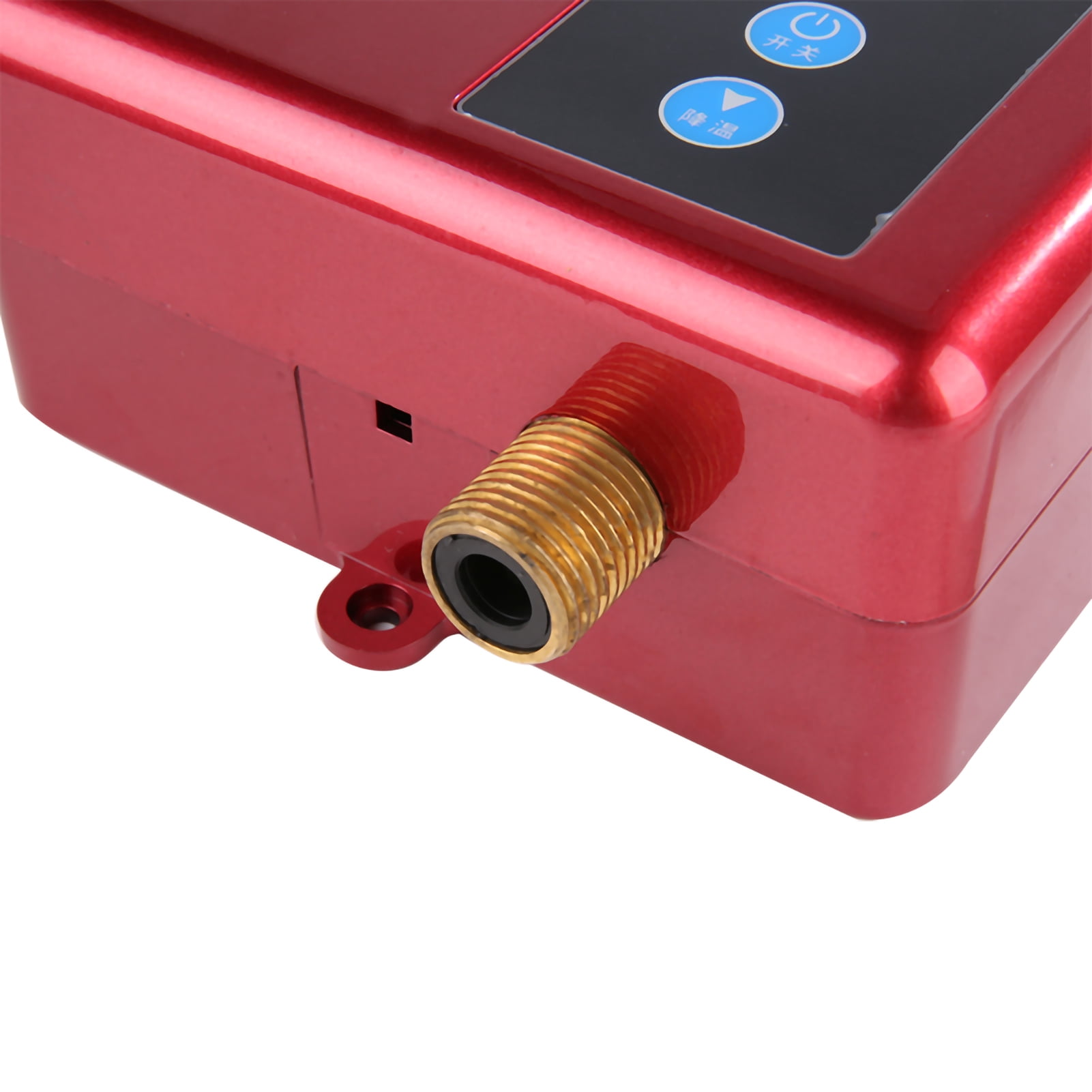 BIMZUC 220V 5.5KW Mini Instant Electric Water Heater Tankless Shower Hot Water System for Kitchen Bathroom Red 8.66 x 5.51 x 2.56 inches / 220 x 140 x 65 mm