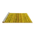 thumbnail image 2 of Ahgly Company Machine Washable Indoor Square Abstract Yellow Modern Area Rugs, 6' Square, 2 of 4