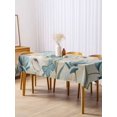 thumbnail image 3 of Spring Flowers Rectangle Tablecloth, Vintage Rustic Tulips Floral Butterfly Khaki Waterproof & StainResistant Tablecloth, Washable Oil-proof Table Cover for Dining/Party/Wedding/Buffet 54x108 In, 3 of 9