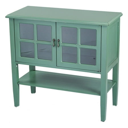 - Heather Ann Creations Vivian Paned Glass Console Cabinet