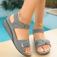 thumbnail image 5 of Domuza Orthopedic Casual Sandals for Women Non Slip Slip on Arch Support Summer Flat Sandals Lightweight Walking Shoes 2026 New Soft Foam Shoes Gray 10（EU-43）, 5 of 7