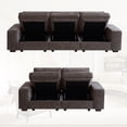thumbnail image 3 of MAEVIS Modern Modular Chenille Sectional Sofa with Storage Space and Detachable Cover and Solid Wood Fame 3-Seat Modular Sectional Sofa & a Loveseat, Darkgrey, 3 of 6