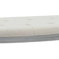 thumbnail image 5 of Bedroom Bench "Coastal Button Tufted Light Beige Upholstered Bench with Weathered Gray Legs ",Bedroom Stool, 5 of 6