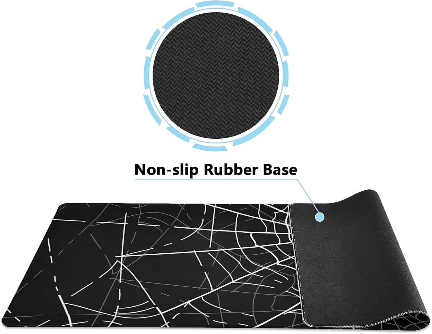 Spiders Web Mouse Pad Large Gaming Mouse Pad Non-Slip Desk Mat for Computers Laptop, 35.4x15.7in