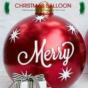 60CM Outdoor Christmas Inflatable Decorated Ball Made PVC Giant Big Large Balls Tree Decorations Outdoor Decoration Toy Ball