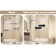thumbnail image 4 of 44-48" W x 72" H Aluminum Frame Double Sliding Shower Door, 1/4" Tempered Glass, Brushed Nickel, 4 of 12