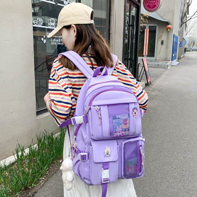MesaSe Women‘S Multi Pocket Backpack Waterproof University Schoolbag Bag