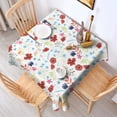 thumbnail image 2 of Pioneer Flower Floral Print Pattern Square Tablecloth,Waterproof Square Table Cover,Wipeable Spillproof Washable Table Cover for Home Kitchen Party Decor 42"X42"(107x107cm), 2 of 6
