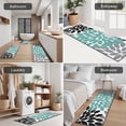 thumbnail image 5 of Simple Petal Shaped Geometric Floral Pattern Kitchen Rugs Sets Of 3,Kitchen Runner Rugs Non Skid Washable,Decorative Kitchen Floor Mats for Kitchen,Sink,Laundry,17"x30"+ 17"x47" + 17"x59", 5 of 6