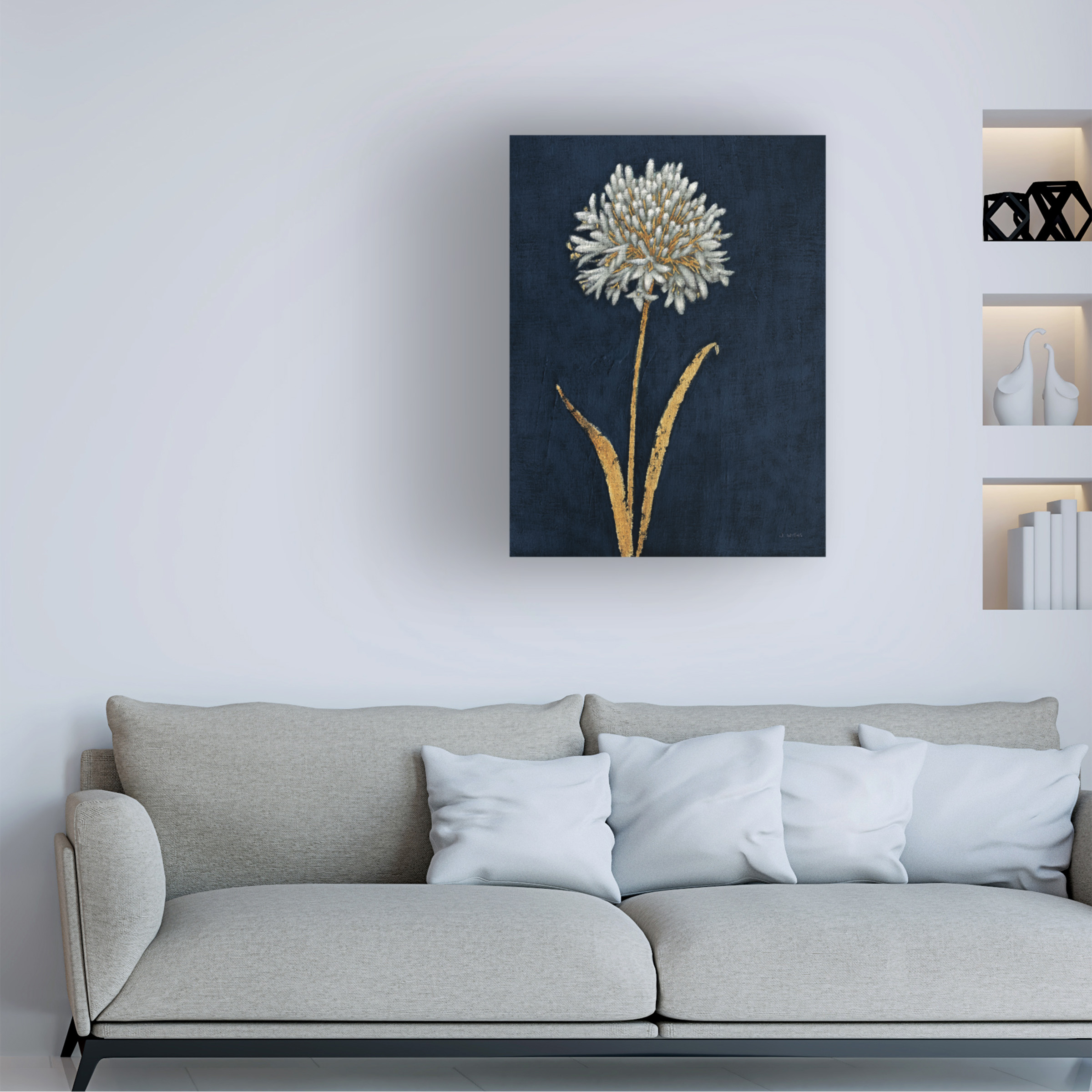 Trademark Fine Art James Wiens Shimmering Summer I Indigo Crop Canvas Wall Art - 24x32