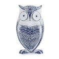 thumbnail image 2 of Melrose White Washed Owl Decor with Blue Floral Design 6.5 inchH Set of 2 Mult, 2 of 2