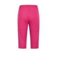 thumbnail image 5 of DDAPJ pyju Knee Length Leggings for Women High Waisted Rhinestone Leggings Slim Fit Stretch Running Yoga Crop Pants Todays Sales Hot Pink L, 5 of 6