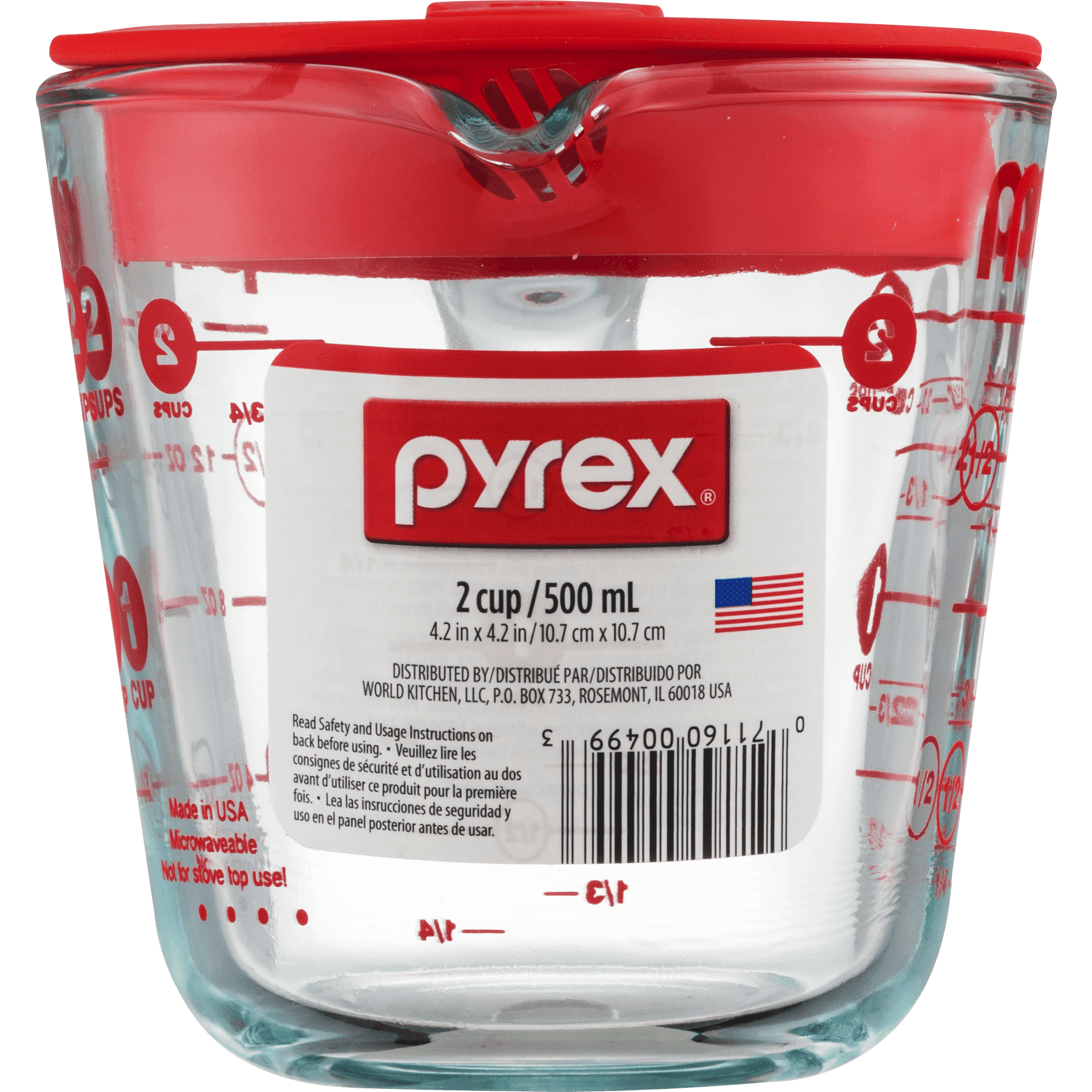 Pyrex Covered Measuring Cup, 2 c - Fred Meyer