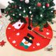 thumbnail image 4 of xihome Falda roja para rbol de Navidad de 39 pulgadas con estampado de ciervos y muñecos de nieve, tela no tejida, decoracin navideña para fiestas en el hogar., 4 of 7