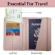 thumbnail image 3 of Funda para pasaporte de fresa, tarjetero de cuero, bolsillo para pasaporte y ranuras para tarjetas, estuche para billetera, organizador de documentos impermeable, protector, artículos esenciales., 3 of 9