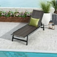 thumbnail image 1 of Costway 1PC Patio Galvanized Steel Chaise Lounge with Wheels Outdoor PE Rattan Recliner Chair, 1 of 8