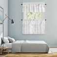 thumbnail image 6 of White Gold Marble Kitchen Curtains Valances and Tiers Set of 3 Abstract Gradient Stone Texture Modern Tier Curtains and Valance with Rod Pocket for Small Windows, 27.5"x24", 6 of 9
