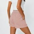 thumbnail image 3 of Lumtrix Ruffle Elastic Waist Summer Shorts for Women Trendy 2026 Cute Bottoms Plaid Y2K Beach Vacation Boxers with Pockets Pink 2XL, 3 of 6