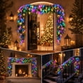 thumbnail image 6 of Norfolk Pine Garland with Multicolor LED Lights, Soft Touch Artificial Christmas Greenery, Fireplace Table Wall Stair Railing Decor, Flexible Lighted Home Accent, Seasonal Home Accent, Colorful-S, 6 of 8