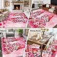 thumbnail image 5 of Large Area Rugs for Living Room Bedroom, Valentine's Day 6'x9' Rug Washable Carpet Runner Indoor Outdoor, Watercolor Gnomes Roses Love Romantic Non Slip Floor Mats Rug for Kitchen, Playroom, 5 of 8