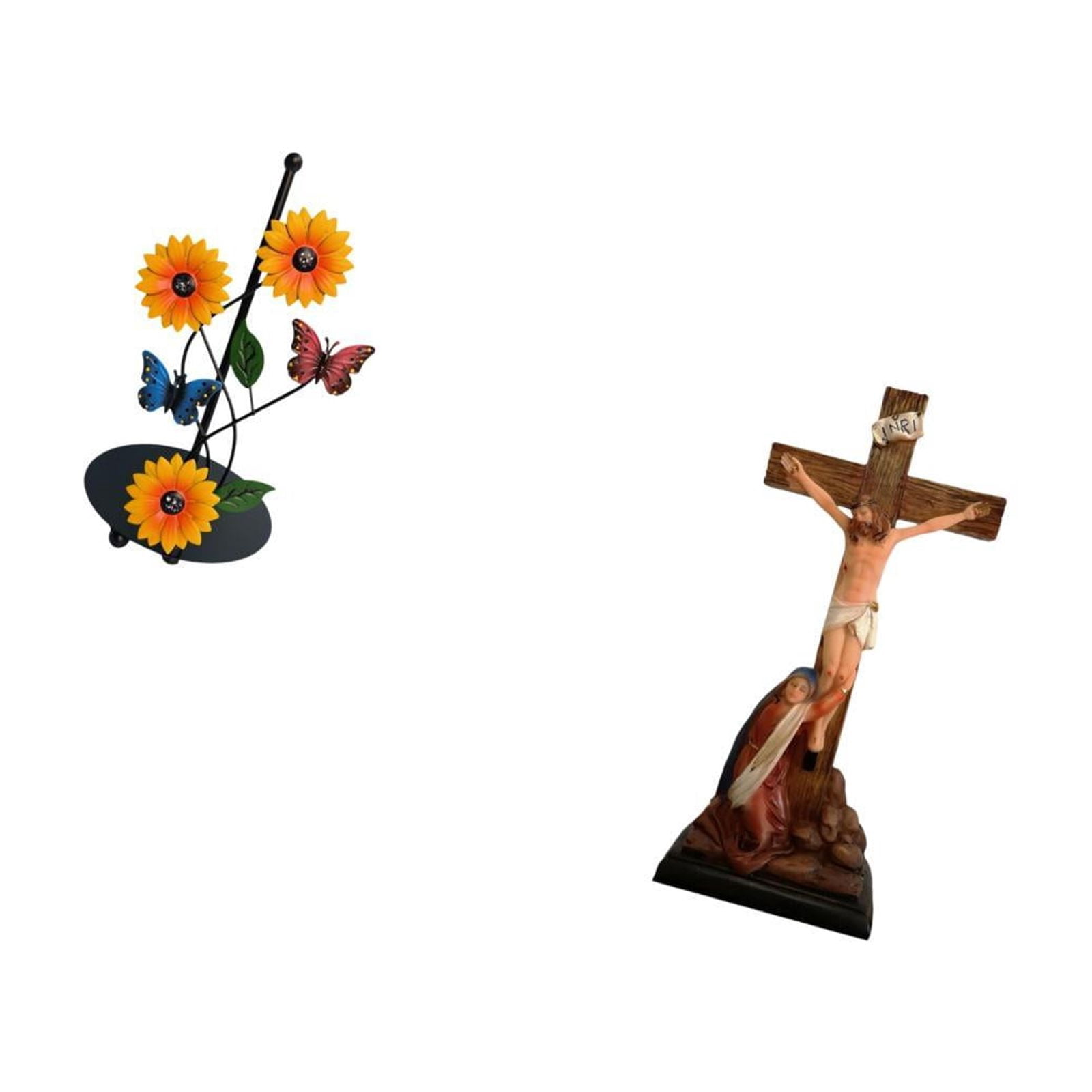 Fiocias Paper Towel Holder Dispenser Non Slip Vertical Tissue Holder Rack Jesus Sculpture Decorative Ornament Crafts Holy Religious Catholic Sculpture Mother