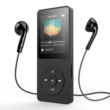 Mp3 8gb With Fm Radio AGPTEK MP3 Player 8GB Bluetooth 4.0,Lossless Sport Music Player with FM Radio, Voice Recorder for Kids & Adult,A02 ()