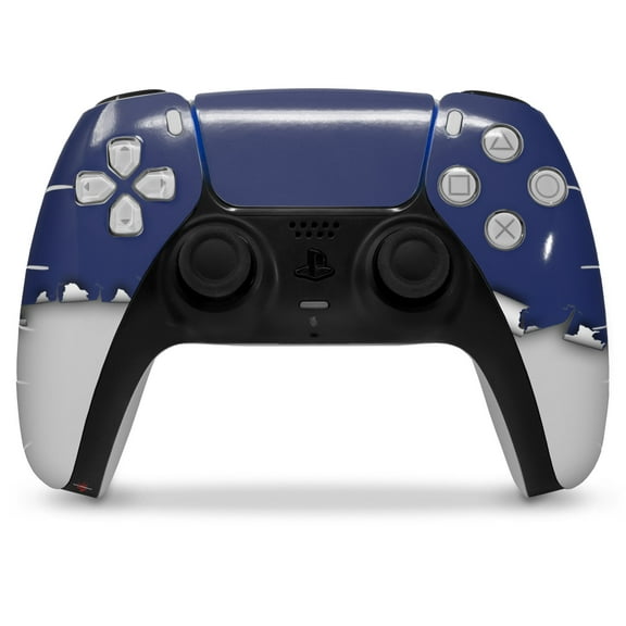 WraptorSkinz Skin Wrap compatible with the Sony PS5 DualSense Controller Ripped Colors Blue Gray (CONTROLLER NOT INCLUDED)