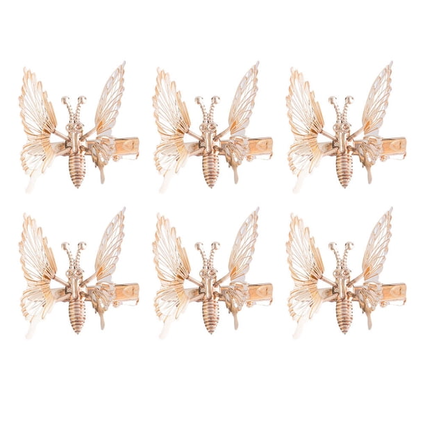 3pcse niña accesorios de tocado mariposa modelando clips de pelo accesorios para el cabello