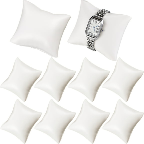 Set of 10 Soft Watch Display Pillows for Jewelry and Bracelets, Practical Cushion Stands for Display and Storage