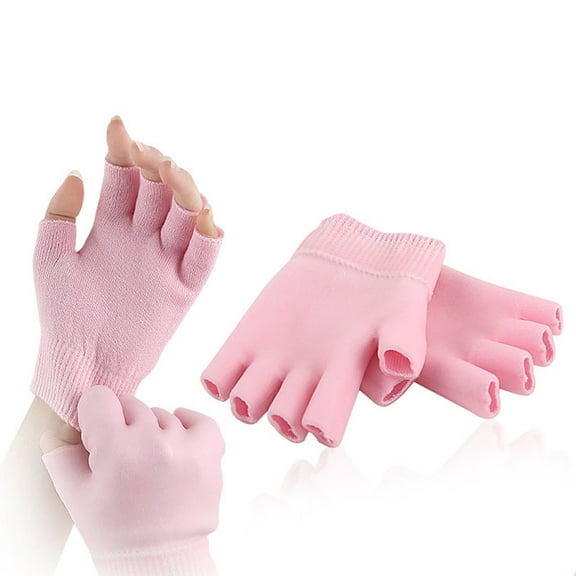 Fingerless Moisturizing Gloves For Intensive Moisture Treatment, Soft Cotton With Non-Breathable Gel Liner For Deep Moisturizing, Repair Cracked Skin, Day And Night Eczema Hand