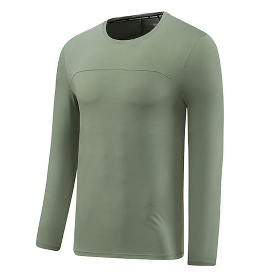 USNSM Men's Rash Guard Shirts UPF 50  Long Sleeve Swim Shirts Quick Dry UV Sun Protection Shirts Lightweight Soft Comfy Breathable Tops Green XXXL