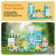 thumbnail image 5 of PicassoTiles Magnetic Tiles for Kids 3 and up – 50PCS Metro City Theme STEM Construction Building Blocks Toy with Vehicles and Action Figures, 5 of 15