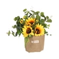 thumbnail image 3 of Girasol simulada con decoración de la pared de la bolsa de arpillera 9.8x11.8 pulgadas portátiles para primavera verano verano liviano, 3 of 8