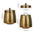 thumbnail image 4 of Small Retro Odorless Ashtray with Lid for Cigarettes Outdoor Rainproof,Metal Decorative Ashtray for Patio Outside Home Indoors Table Decor,Copper, 4 of 8