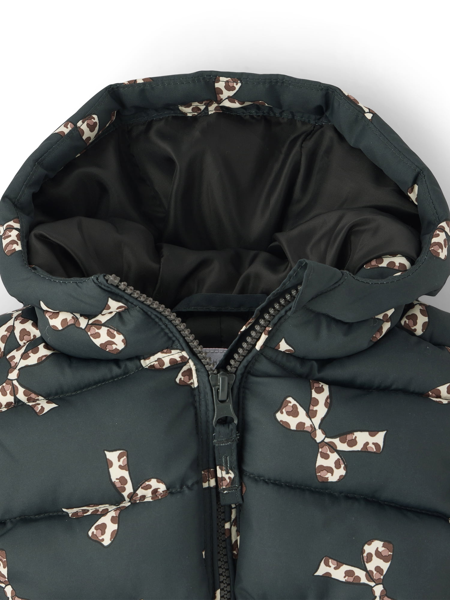 The Children's Place Toddler Girls Long Sleeve Print Hooded Puffer Jacket, Sizes 12M-5T
