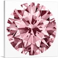 thumbnail image 1 of ARTCANVAS Hot Pink Round Brilliant Cut Diamond Jewel Canvas Art Print - Size: 36" x 36" (0.75" Deep), 1 of 9