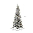 thumbnail image 2 of Vickerman 6' Flocked Kodiak Spruce Artificial Christmas Tree, Multi-Colored LED Lights, 2 of 4