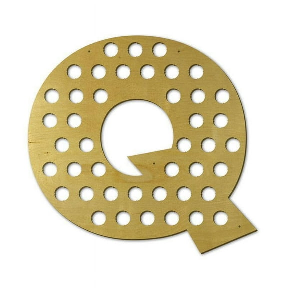Torched Letter Q Beer Cap Holder Wall Mounted Decor Display Art