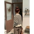 thumbnail image 6 of Striped Cardigan for Women Long Sleeve Striped Sweater Button Knitted Open(Uniform Size), 6 of 6