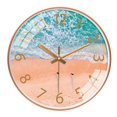 thumbnail image 2 of Reloj de pared de 12 ", reloj de silencioso con , números arábigos, relojes nórdicos para decoración de oficina, cocina y dormit oro naranja Macarena reloj de pared silencioso, 2 of 7
