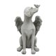 thumbnail image 2 of Estatua de resina para jardín, escultura de perro, Ángel y mariposa, estatua conmemorativa para perro, decoración de jardín al aire libre, 2 of 8