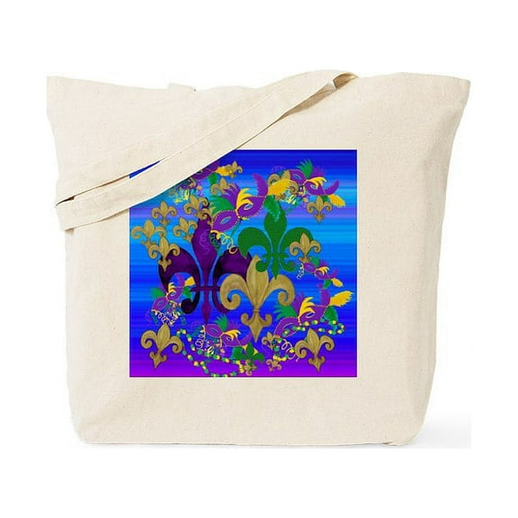 CafePress - Mardi Gras Psycadelic Fleur De Lis Tote Bag - Unisex Canvas Tote Bag, Beige, 1-Piece