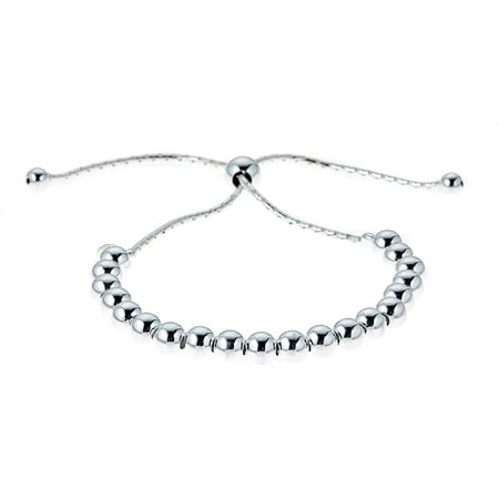 Pori Jewelers Sterling Silver Ball Bead Adjustable Slider Bracelet