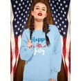 thumbnail image 2 of Happy 4Th July Garland Sweatshirt Women -Image by Shutterstock, Female Large, 2 of 4