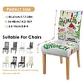 thumbnail image 3 of Chair Covers for Dining Room Chairs Stretch Christmas Printed Dining Chair Cover Set Of 6,Washable Elastic Christmas Kitchen Chair Slipcovers,Removable Seat Protector for Home or Party, 3 of 8