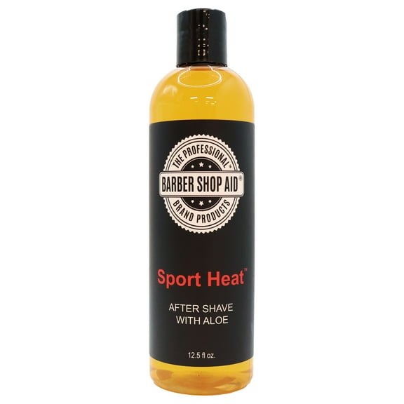 Barber Shop Aid Sport Heat Aftershave with Aloe 13 Oz.