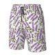 thumbnail image 4 of Balery Lavender Flowers Traje de Baño Estilo Hawaiano para Hombre, Shorts de Secado Rápido con Bolsillos-Large, 4 of 6