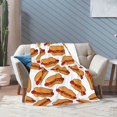 thumbnail image 2 of Hot Dog Food Throw Blanket Super Soft Warm Bed Blankets for Couch Bedroom Sofa Office Car, All Season Cozy Flannel Plush Blanket for Girls Boys Adults, 60"X50", 2 of 6
